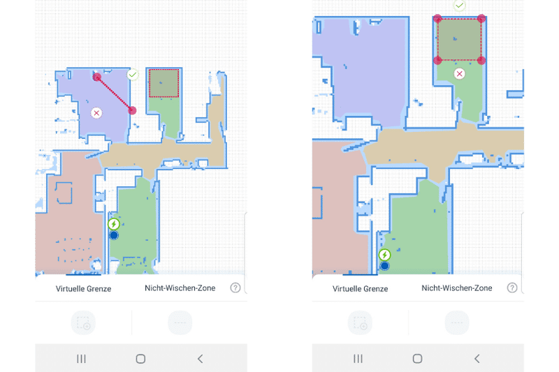Установка запретных зон в домашнем приложении Ecovacs Home App